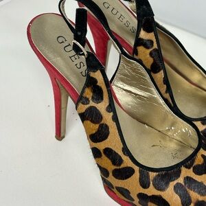 Red cheetah heels